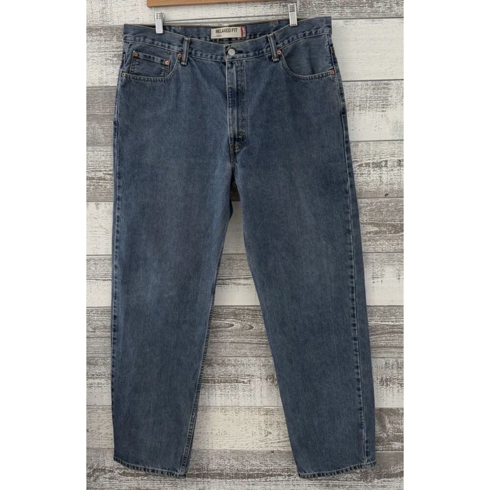 Levis 550 Relaxed Fit Jeans Men's 40x34 Tapered Leg Blue Denim Fit 40x33